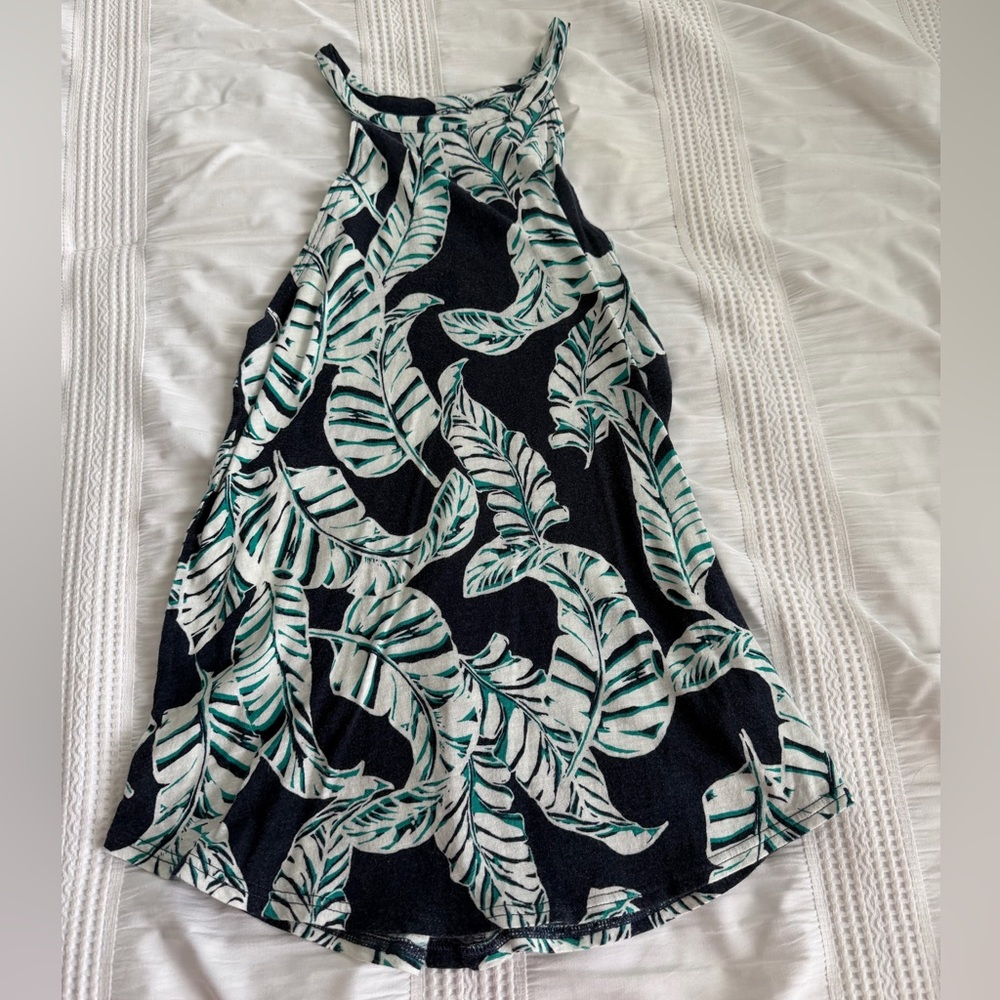 Gap Navy/Teal Tank Top w/ Round Neck